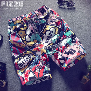 Bãi Biển Nam Quần Rộng Rãi Nhanh Khô Năm Điểm Quần Short Quần Đùi Mỏng Ống Đứng Cạp Chun Mùa Hè Thoải Mái Quần Short Quần Đùi Thời Trang/ Phong Cách Phối Màu