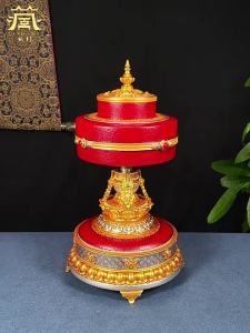 ZANGCUN | Prayer Resin Eight Auspicious Signs Rotating Cylinder