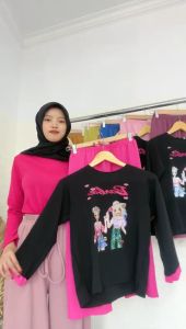 SET BARBIE 2 BAJU DAN CELANA CRINKLE S M L XL