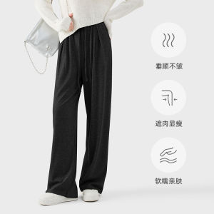 High Waist Wide Leg Pants for Taller Women Casual Straight Cut Extended Length Grey Spring Autumn New Arrival