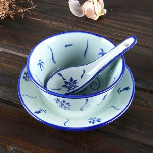 Bát Đựng Cơm Bằng Gốm Sứ Cao Cấp Có Chân Cao Hình Hoa Hướng Dương Dùng Trong Nhà Hàng Nhà Hàng Nhà Trọ Đồ Dùng Ăn Uống Hàng Ngày