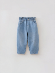 Marc&Janie | Simple Ruffle Waist Durable Baby Girl Pants Jeans Trousers