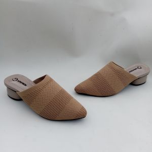 sepatu sandal wanita rajut terbaru hak 4cm sol karet