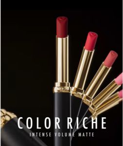ลอรีอัล ปารีส LOréal Paris Color Riche Intense Volume Matte ลิปแมทเนื้อนุ่มผสานไฮยาลูรอนให้ปากชุ่มชื้น ติดทน16ชม.