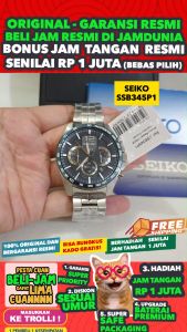 SEIKO ORIGINAL SSB345P1: Jam Tangan Pria Anti Air & Stainless Steel