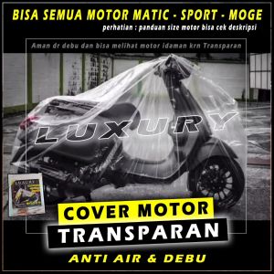 Cover Sarung Motor Tutup Transparan Jas Mantel Waterproff Anti Air 4b