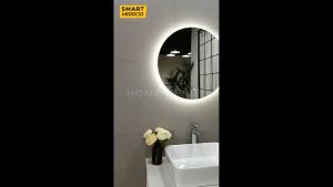 Smart LED Light Mirror Wall Mirror Vanity Makeup Bathroom Lampu Cermin Solek IKEA Bilik Mandi by Home Genie