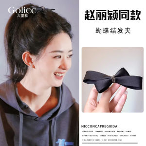 Black Butterfly Knot Hair Clips Womens Stylish Half Updo Hairpins Alloy Silver Gold Plated Fresh out Japanese Korean Style