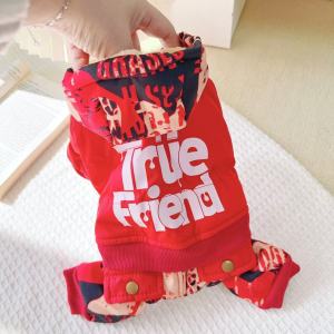 Warm Fleece Lined Winter Clothes for Small Dogs Teddy Bichon Pet Style Four Legged Coat Trendy Brand Cold Weather Apparel