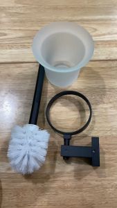 ชุดแปรงขัดชักโครก แปรงขัดส้วม แปรงขัดห้องน้ำ ที่เก็บแปรงขัดสิ่งสกปรก สีดำ Nordic Style วัสดุอลูมิเนียม BE-09S