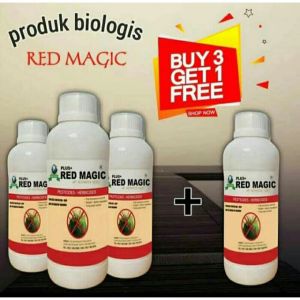 Red Magic Organic Beli 3 gratis 1 Kontak Racun Obat Pembasmi dan Pembersih Tanaman Rumput liar Gulma