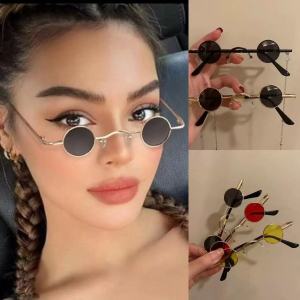 Popular Style Retro Mini-sized Round Sunglasses Suitable For Both Men And Women With A Punk Style And Fun Design.1059