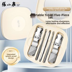 Zhang Xiaoquan | Nail Clippers Kit Anti-Splatter Arc and Flat Mouth Nail Clippers Cuticle Pusher Nail File