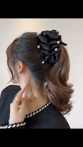 F4 Jepit Rambut Korea 8.3cm untuk Cepol Sanggul Elegant Bowknot Hair Bun Maker HFS010