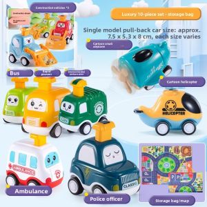 BABYSHOME | Push Car Toy for Toddlers 1-3 Years Old Inertial Return Force Educational Toy