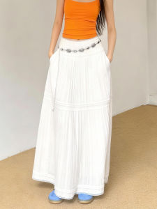 MANMI | Korean Loose Casual White Half Skirt New Spring Design