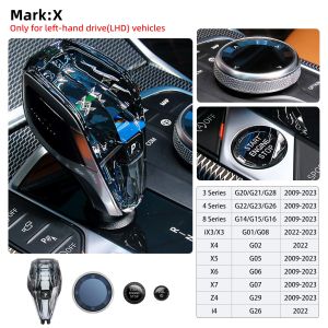 RYSJM | 4 Piece Set Crystal Gear Shift Knob Lever Stick Handle for BMW 3 4 8 series x3 x5 x6 ix3 g20 g28 g28 g01 g08 g06 g05 325i 330i