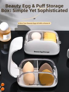 QIOEROUL | Makeup Puff Storage Box Organizer
