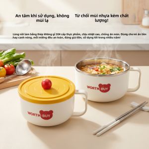 WODEBAIHUI | Convenient Heat-Resistant Non-Washable Scald-Proof Noodle Bowl