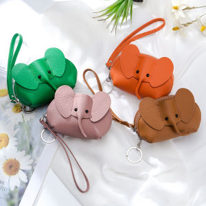 New Bag Creative Genuine Leather Elephant Coin Purse Cowhide Clutch Coin Bag