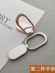 Gold Silver Mobile Phone Stand Ring Holder Desktop Support Bracket Elliptical Mirror Bracket Back Cover Adhesive Sticky