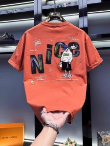 Summer 2025 Mens round Neck Short Sleeve T-Shirt Thin Design Casual Breathable Comfortable Fashionable Top Trendy T-Shirt