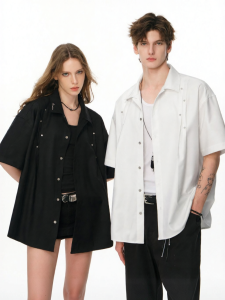 FORNINES | No Ironing Wrinkle Resistant TR Fabric Short Sleeve Shirt