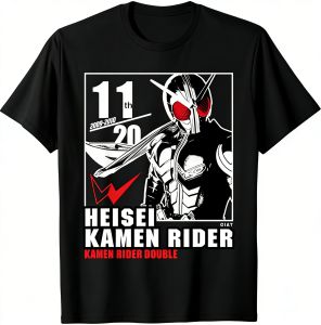 Bandai | Kamen Rider Hero Graphic Tee Men Women Fashion Casual Street Style Short Sleeve T-Shirt Breathable Lightweight Daily Wear Tops
