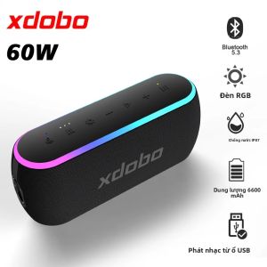 Loa Bluetooth Không Dây XDOBO X8 III 60W Loa Siêu Trầm Chống Nước IPX7 Pin 6600mAh Âm Trầm Kép Tích Hợp Sạc Dự Phòng Loa Stereo Ngoài Trời Cho Điện Thoại Thông Minh TV