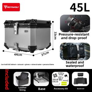 MOTOWOLF | Waterproof Large Capacity Motorcycle Rear Box