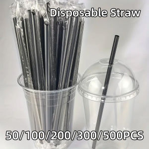 Disposable Black Straw Individually Packaged Food Grade Straw Suitable For Various Beverage Stores And Family Gatherings