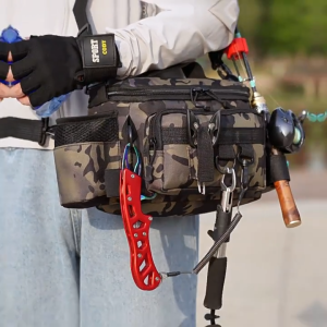 Fishing bag กระเป๋าตกปลา เอว กระเป๋าเป้สะพายหลังเหยื่อตกปลา ใส่อุปกรณ์ตกปลา ใส่ของได้เยอะ กันน้ำได้ ไม่รงรัง ตั้งแคมป์ เดินป่า