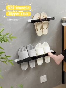 Ecoco Slipper Rack Wall-mounted for Narrow Space Telescopic 5-8cm Expandable Shoe Rack Organizer