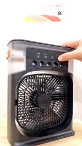 Cooling Spray Mini Fan Student Dormitory Office Desktop Powerful Electric Fan Light Sound Large Wind