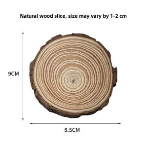 Rustic Log Slice Decorative Background Wall round Wood Piece Photography Prop Zakka Material Handmade Ornament Home Decoration