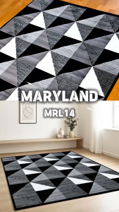 MARYLAND Karpet Lantai 100x150 Black White 14