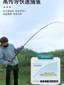 Leiqiang Rod Big Game Carbon Fiber Enhanced Version Lure Fishing Pole Ultra Hard Tune for Ocean River Lake Pond Kayak Fishing