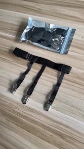 Men Shirt Stays Garters Belt With Locking ClampsAdjustable Elastic Shirt Tuckers GartersShirt HolderLeg Thigh Suspender Strap