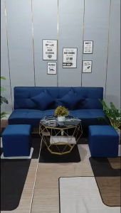 Sofa Bed Xuất Khẩu Bọc Vải Bố Mịn_Sofa Giường Kiểu Dáng Trẻ Trung_Dài 17m