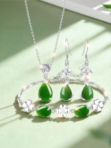 East Beauty | Bộ Chuỗi Necklace Bạc 999 và Ngọc Hetian