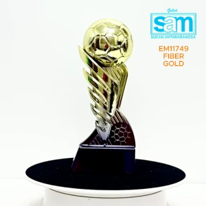 EM11749 Exclusive Heavy Football Soccer Fiber Trophy | Trofi Bola Sepak Berat | Custom Logo Available