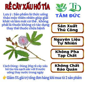 1kg rễ cây xấu hổ hoa tím sấy khô