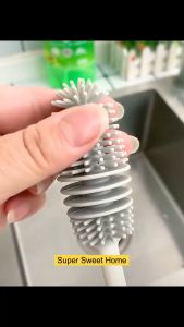 แปรงล้างขวด ด้ามยาว ที่ล้างขวด แปรงทำความสะอาดขวด ที่ทำความสะอาดขวด ซิลิโคน แปรงล้างขวดด้าม มี 2 สีให้เลือก YY038