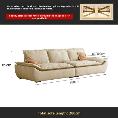 Italian Luxury Minimalist Modern 3-Seater Sofa