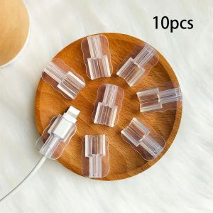 10pcs Clear Charging Cable Sleeves Anti-Breakage Protector for Apple/Android Cords Easy Install