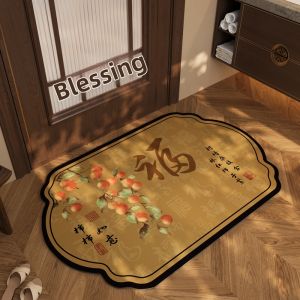 ovzf | Anti-slip Water Absorbing Chinese Style Bathroom Mat