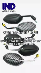 Spion-Kaca Kiri-Kanan Standar Chrome Set Honda Beat-FI/Scoopy-F1-New
