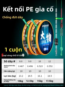 WEITUOSEN | Đồ câu cá chính hãng Weitose Pe Dây cá hồi lớn chống ăn mòn Dây chính hoàn chỉnh cho cá trích và cá hồi mùa hè 2022