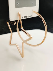 Trendy Asymmetric Hoop Earrings Womens Personality Style New 2025 Fashion Titanium Steel Jewelry Fresh Outburst