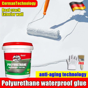 💥1200ml with brush💥DOVOKO Heat-insulating waterproof coating Sealant Super Waterproof Glue for roofs exterior walls white/black/blue Polyurethane Waterproof Coating Waterproofing Paint For Roof Leak water proof Sealant Repair Waterproof Paint